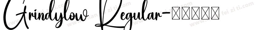 Grindylow Regular字体转换